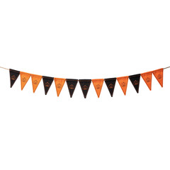 Fototapeta premium Colorful Triangular Pennant Garland Decoration Set.