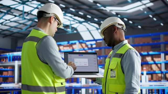 Warehouse Manager Overseeing Real-time Inventory Tracking