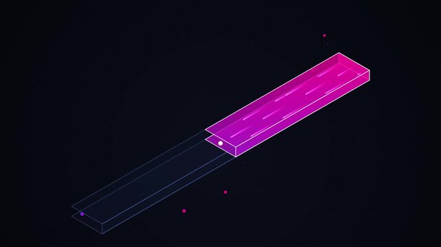 Abstract Isometric Loading Bar Animation