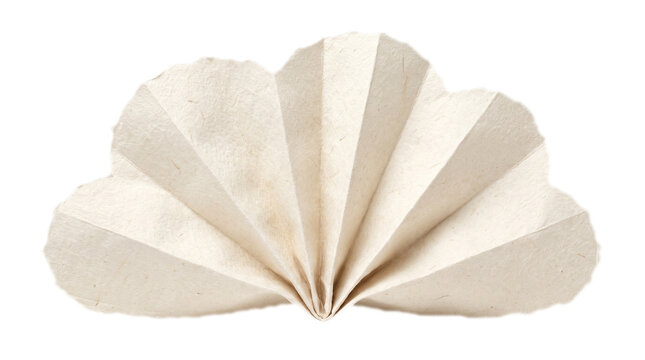 Fan fold paper texture background or decorative origami element