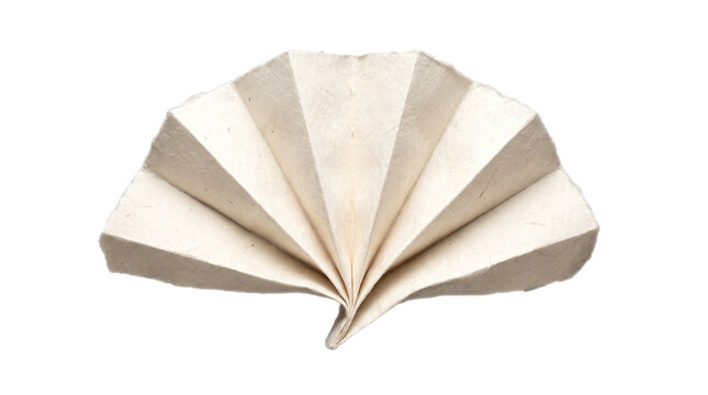 Fan fold paper texture background or decorative origami element