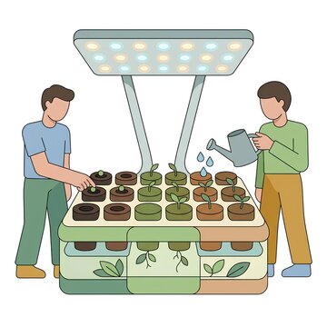 Biodegradable Seedling Propagation Station with Moisture-Activated Germination