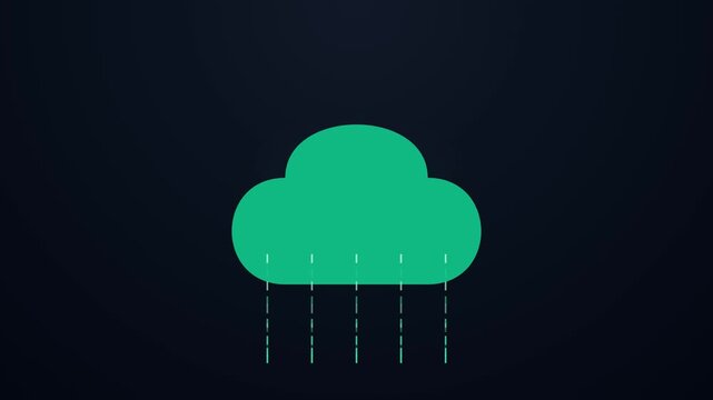 Rain Falling from Cloud Animation, Seamless Loop 4K Weather Background