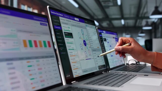 Marketing Manager Analyzes Customer Data Using Unified Platform