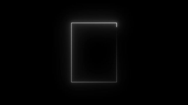Neon rectangle frame Rectangle photo frame