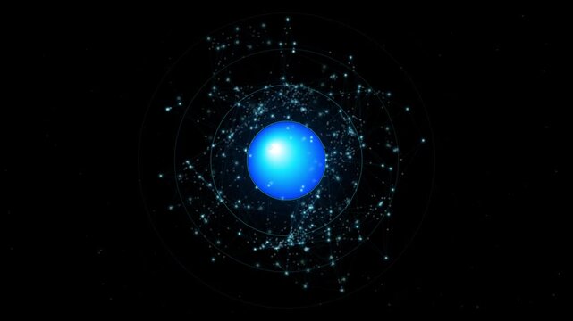 Abstract Next Gen Connectivity Sphere Seamless Motion Loop 4K