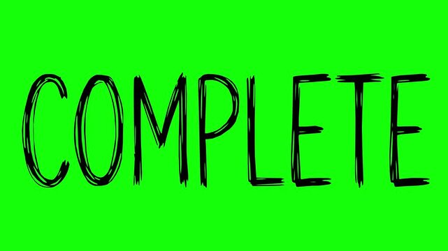 animated text complete with hand drawn style and line boil effect on green screen chroma key background. Perfect for corporate success videos, project delivery and concepts