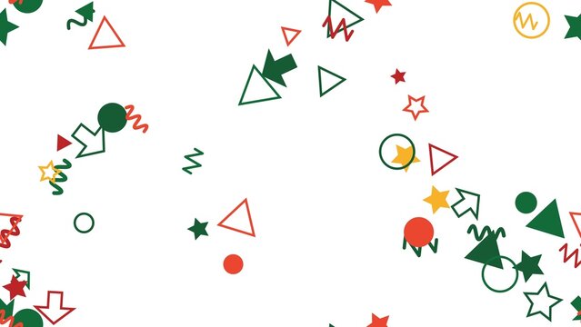 pattern confetti horizontal Colorful Geometric Shapes Background Pattern