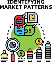 Obraz premium Business professionals identifying market patterns, analyzing financial data, researching sales trends, and strategizing for success, profit, and investment planning