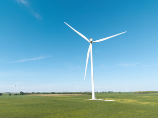 Fototapeta premium 63824-00901 Aerial of Wind Turbines Douglas Co. IL