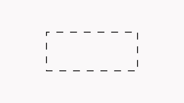 Black Dashed Rectangle Outline Frame Animation