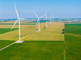 63824-01211 Aerial of Wind Turbines Douglas Co. IL © Daybreak Imagery