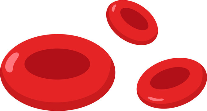 Red Blood Cells Cartoon Vector Illustration