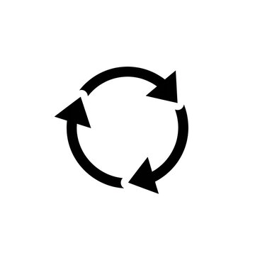 Circular rotating arrow icon representing continuous loop processes.
