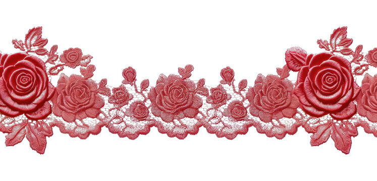 PNG Elegant floral lace trim design