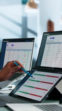 Procurement Manager Reviews Vendor Data