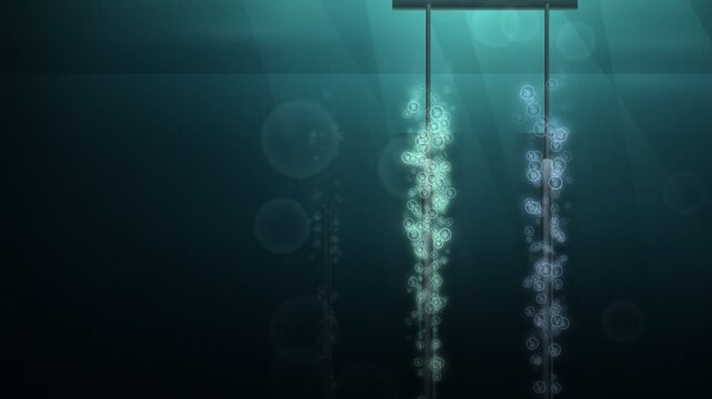 Green Hydrogen Electrolysis Water Splitting Bubbles Seamless Loop