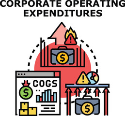 Obraz premium Corporate operating expenditures management creating financial challenges and potential risk for business