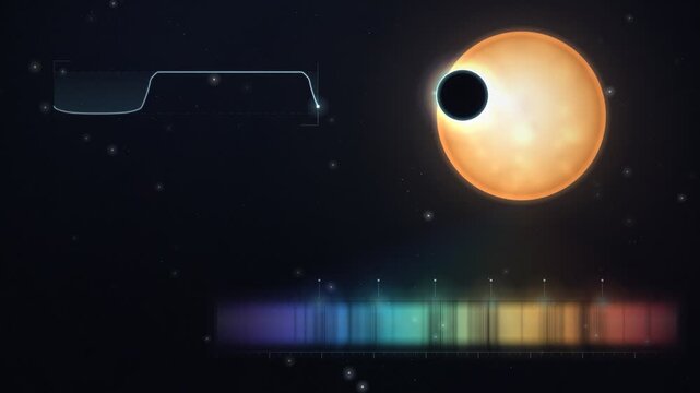 Exoplanet Transit Atmosphere Spectral Lines Seamless Loop