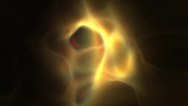 Glowing fiery orange plasma energy orb with swirling filaments on black &mdash; seamless 4K loop