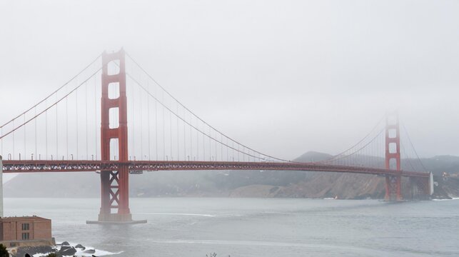 Iconic Fog Golden Gate Bridge San Francisco
