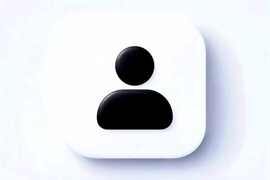 user icon on metal internet button