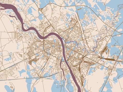Pskov, Russia urban map