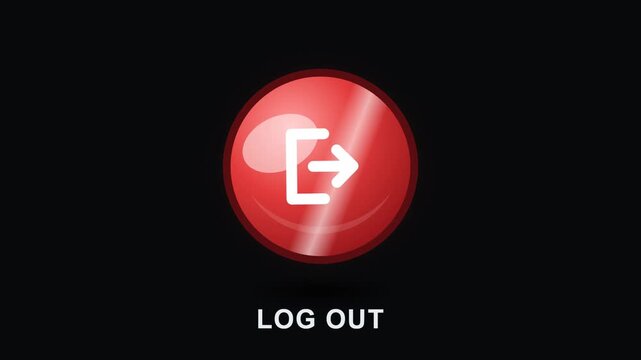 Animated Red Logout Button