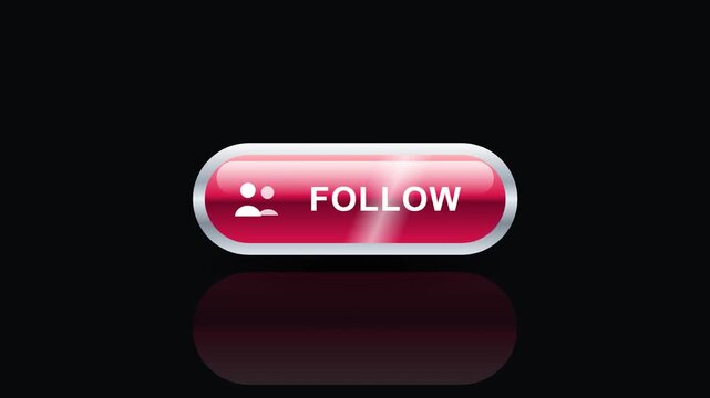 Animated Pink Follow Button