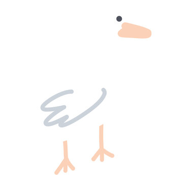 bird on a branch, goose, goose illustration