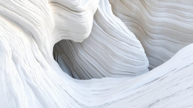 Light gray marble stone surface centered in a minimal canyon setting with curved veined walls and ambient shadows