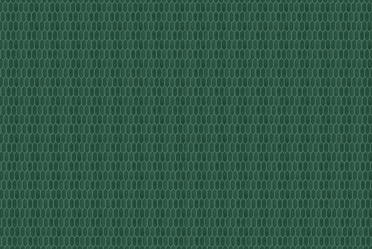 Green ceramic picket mosaic tiles surface with seamless geometric hexagonal tile layout pattern