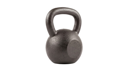 Fototapeta premium Black kettlebell on transparent background