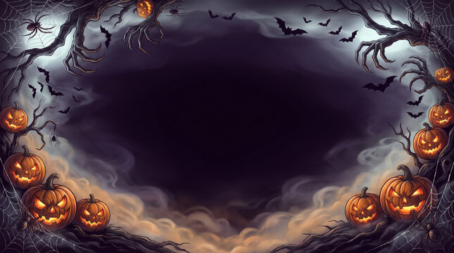 Dark Halloween frame