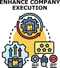 Obraz premium Business strategy concept showing process optimization, performance enhancement, and quality management for company growth and successful workflow execution