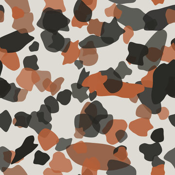 Motif de camouflage organique en terre cuite et parchemin sans couture