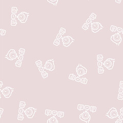 Fototapeta premium brainstorming on forum vector line seamless pattern brainstorming on forum sign illustration