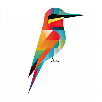 colorful tropical bee-eater bird vector illustration