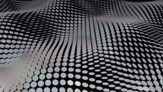 Abstract 3D hexagon wave animation motion background loop