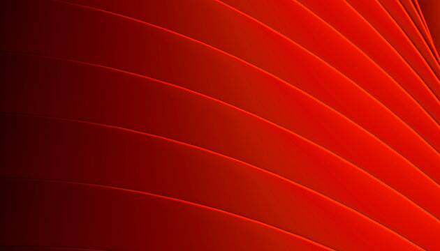 Abstract red and orange curved line geometric pattern background
