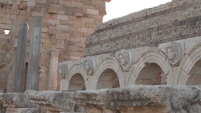 Severan Forum columns and arcade at Leptis Magna Libya