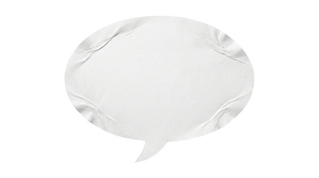 A simple white oval speech bubble isolated on a solid black background perfect for adding custom text or design elements for comic books