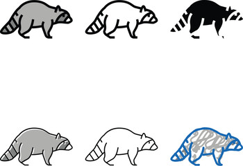 Fototapeta premium raccoon wild animal color icon clean vector. raccoon wild animal sign. isolated symbol