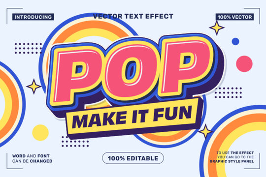 Editable Pop Cartoon Text Effect for Poster Branding and Social Media Design