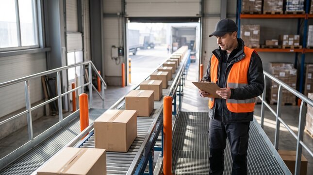 Supervisor oversees protected parcel flow at dispatch