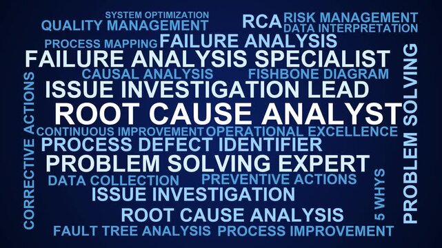 Root Cause Analyst Word Cloud
