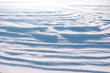 Frozen sea ice forms a textured winter surface © darkbird