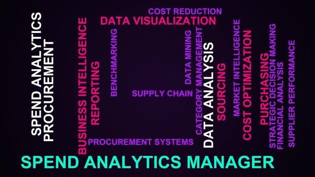 Spend Analytics Manager Word Cloud