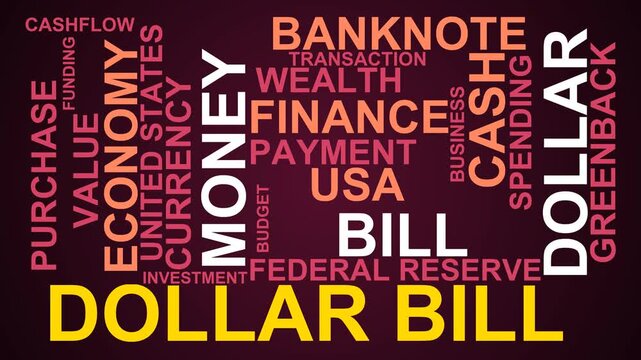 Dollar Bill Word Cloud