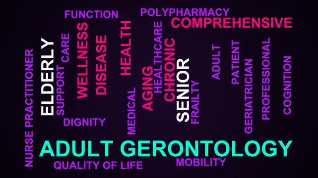 Adult Gerontology Word Cloud
